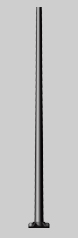 Tapered round Gantry pole with cast square fixed base