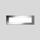 Recessed wall - stainless steel with white tempered glass