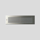 Recessed wall - stainless steel with louvers