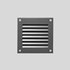 Recessed wall with louvers