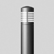 Bollard - horizontal louvers with 360° light distribution