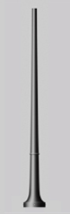 Tapered round pole with bell base & cast fixed base