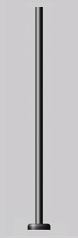 Straight round pole with cast round hinged base
